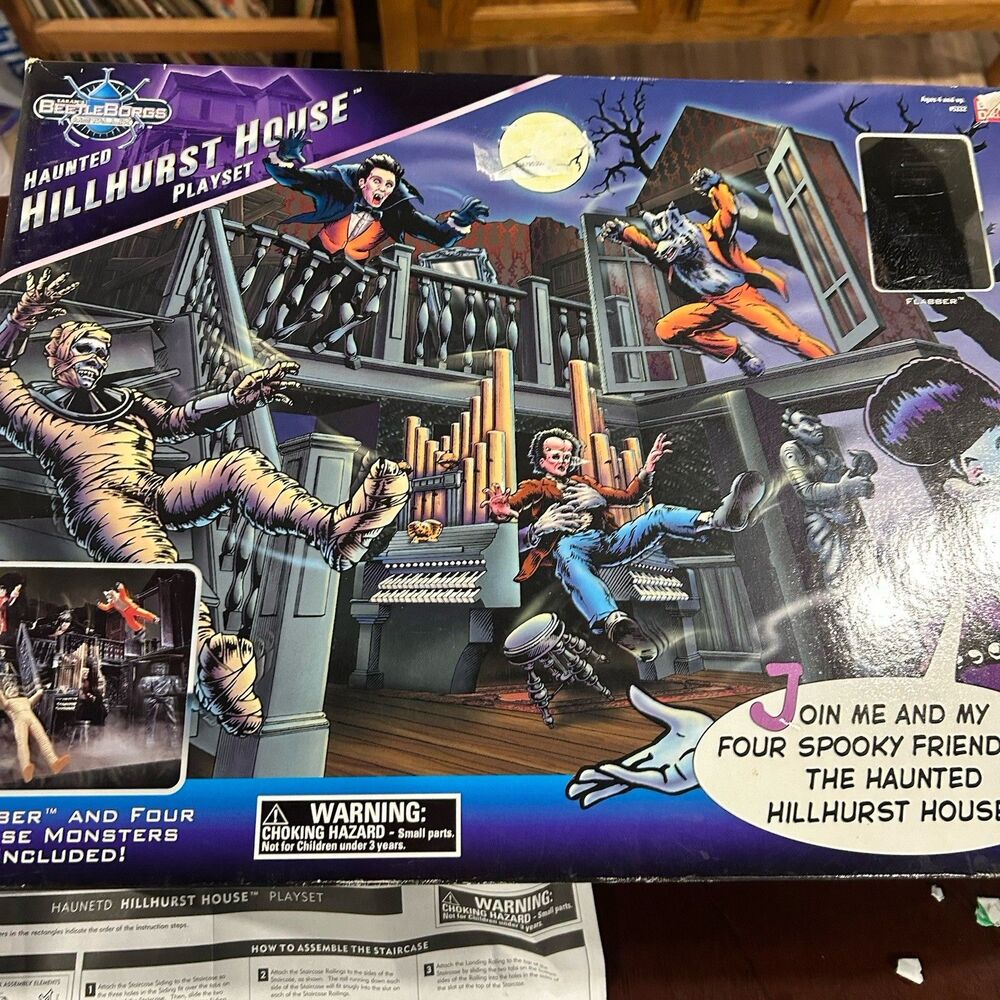 1996 Bandai Beetleborgs Haunted Hillhurst House Playset